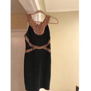 Sexy black midi dress